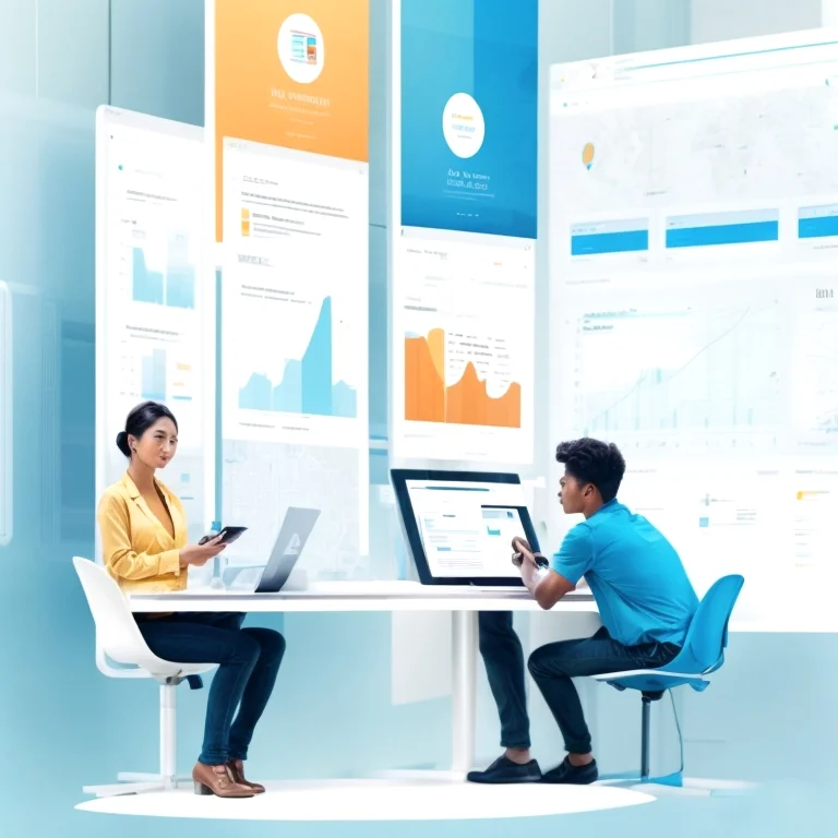 Developers writing code for enterprise application